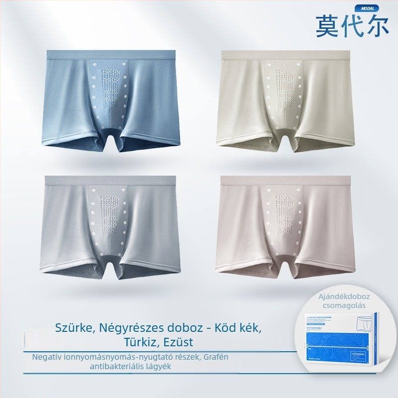 Férfi MODAL boxeralsó – varrat nélküli, antibakteriális, középmagas derekú, MODAL bélés