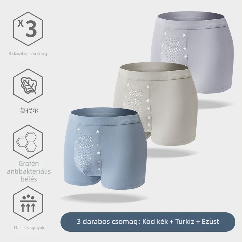 Férfi MODAL boxeralsó – varrat nélküli, antibakteriális, középmagas derekú, MODAL bélés