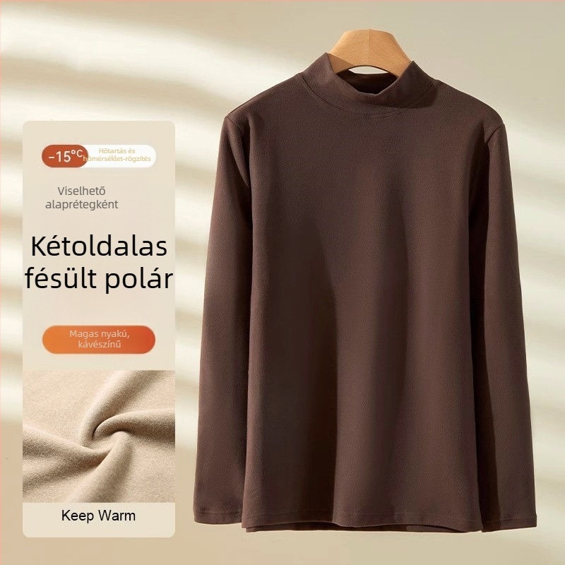 Női kapucnis quiltelt mellény pamut töltettel, hosszú fazon, őszi-téli viselet