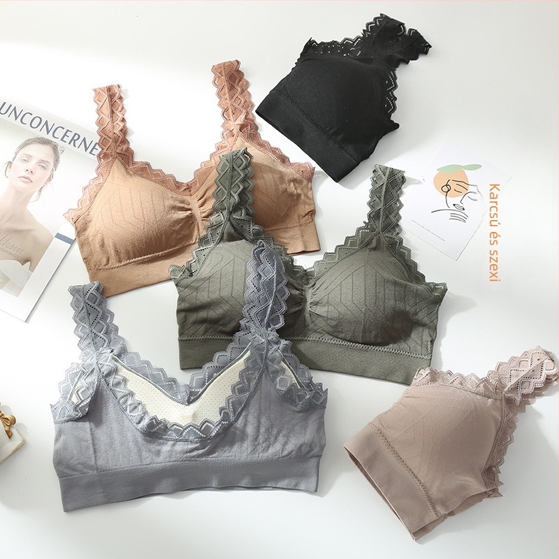 Váll nélküli mellkas-tekercs sportmelltartó nylonból, csipkés hátsó résszel, varrat nélküli, 18-40 éveseknek (méret-tolerancia 1-2 cm)