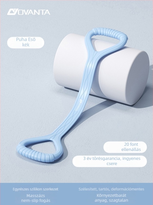 Figure-8 szilikon ellenállás szalag – Ovanda Pull Exerciser, hát edzés, vállnyitó, otthoni jóga elasztikus szalag