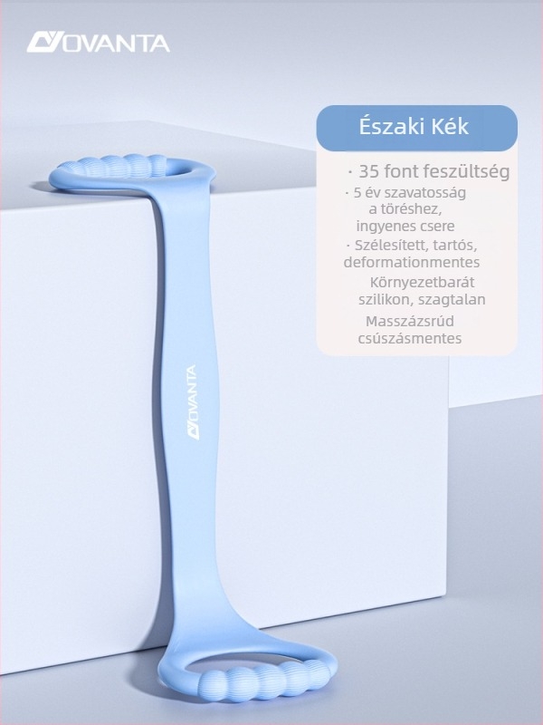 Figure-8 szilikon ellenállás szalag – Ovanda Pull Exerciser, hát edzés, vállnyitó, otthoni jóga elasztikus szalag