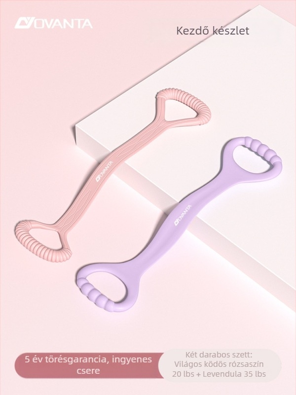 Figure-8 szilikon ellenállás szalag – Ovanda Pull Exerciser, hát edzés, vállnyitó, otthoni jóga elasztikus szalag