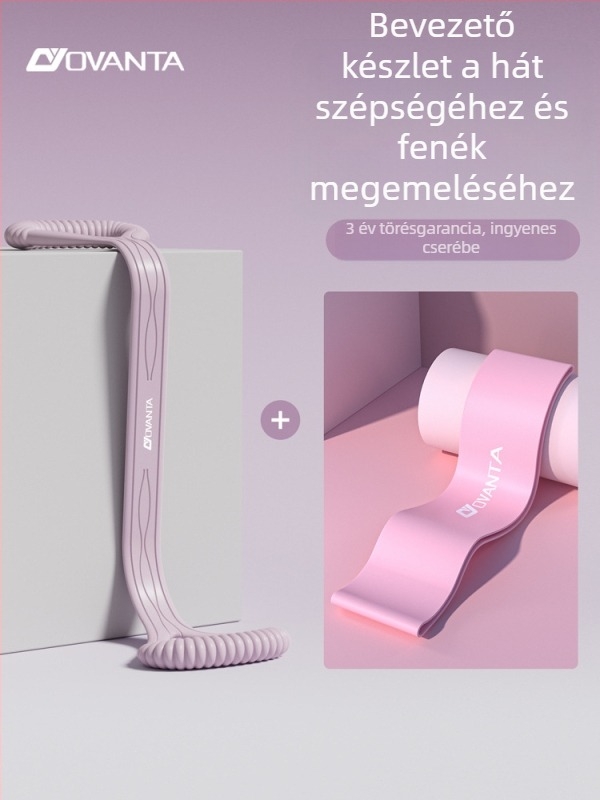 Figure-8 szilikon ellenállás szalag – Ovanda Pull Exerciser, hát edzés, vállnyitó, otthoni jóga elasztikus szalag