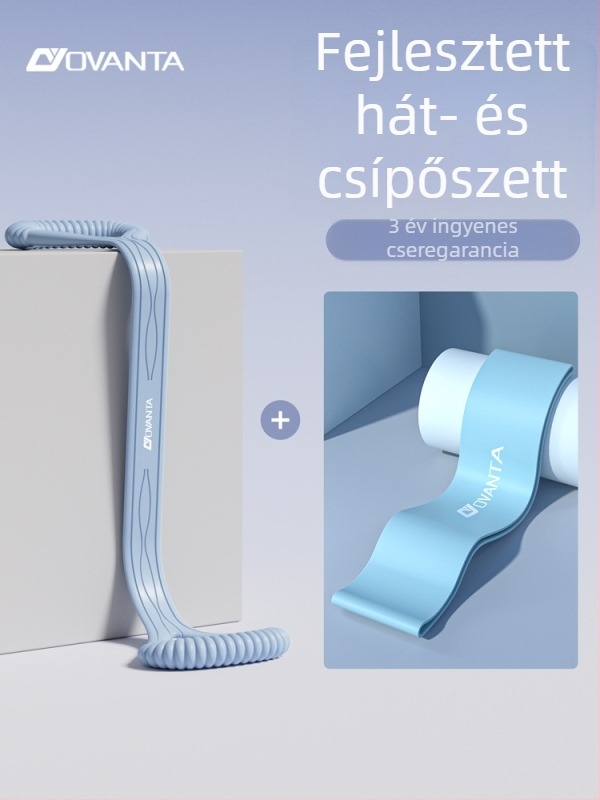 Figure-8 szilikon ellenállás szalag – Ovanda Pull Exerciser, hát edzés, vállnyitó, otthoni jóga elasztikus szalag