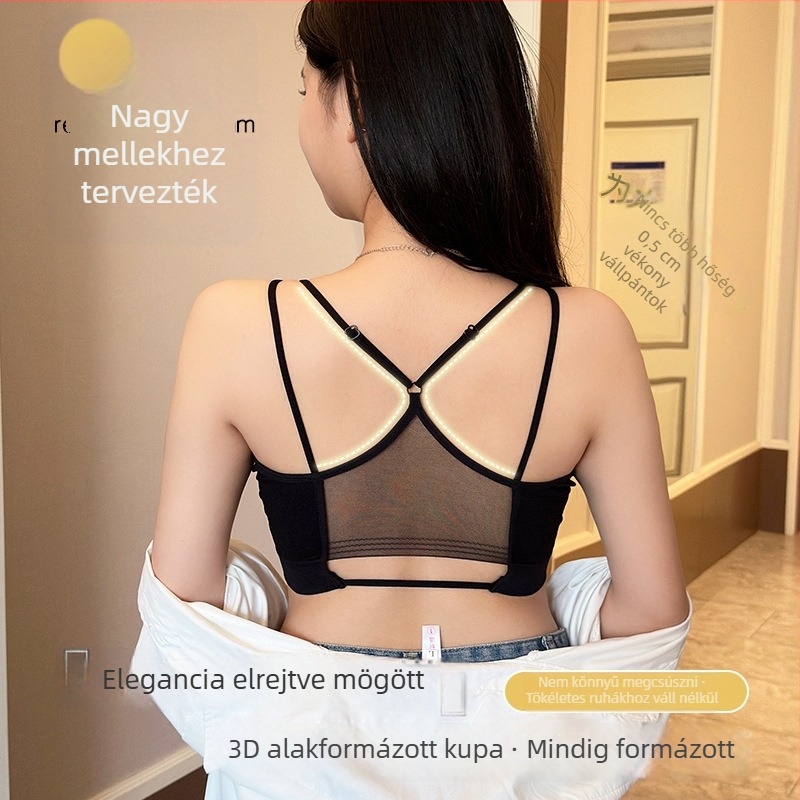 Nylonból készült csőtop melltartó, teljes kosár, vékony formázó betét, hátrészen lélegző