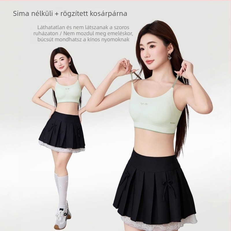 Wrap melltartó/bustier, varrás nélküli, Modal anyag 70-80%, vékony formázott kosarak, tiniknek 13-18 évesek