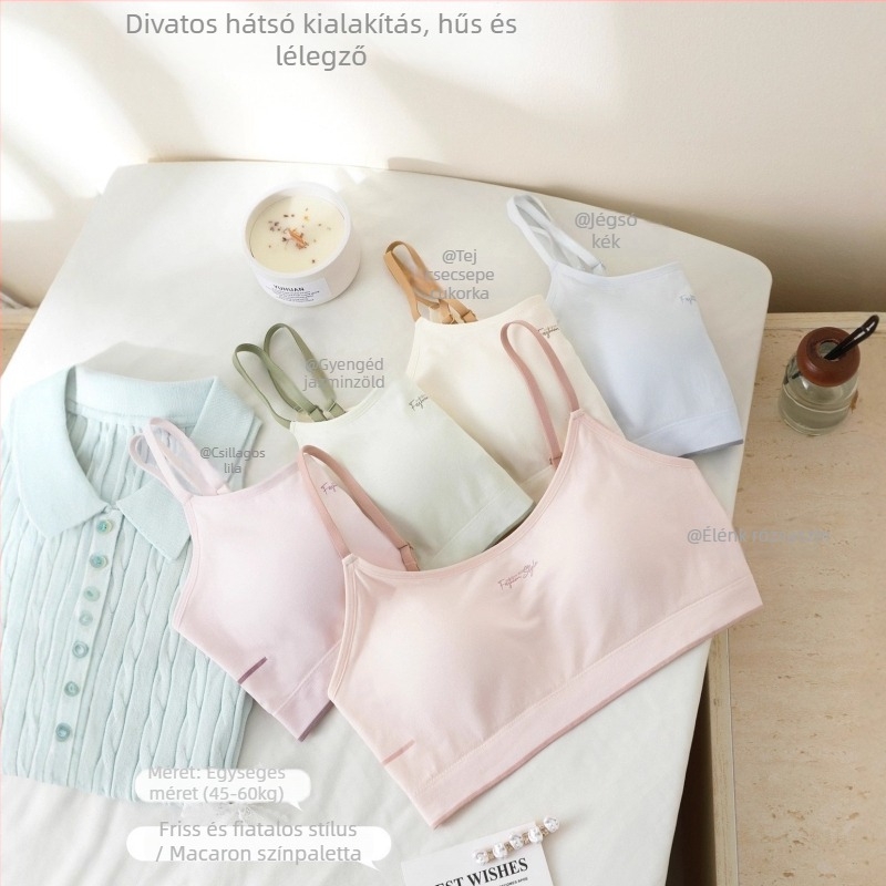Wrap melltartó/bustier, varrás nélküli, Modal anyag 70-80%, vékony formázott kosarak, tiniknek 13-18 évesek