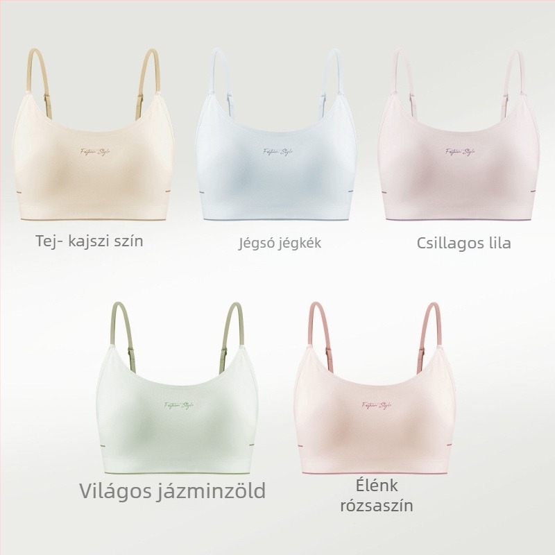 Wrap melltartó/bustier, varrás nélküli, Modal anyag 70-80%, vékony formázott kosarak, tiniknek 13-18 évesek