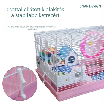Fém hörcsög ketrec – téglalap alakú, szellőző és légáteresztő, könnyen tisztítható