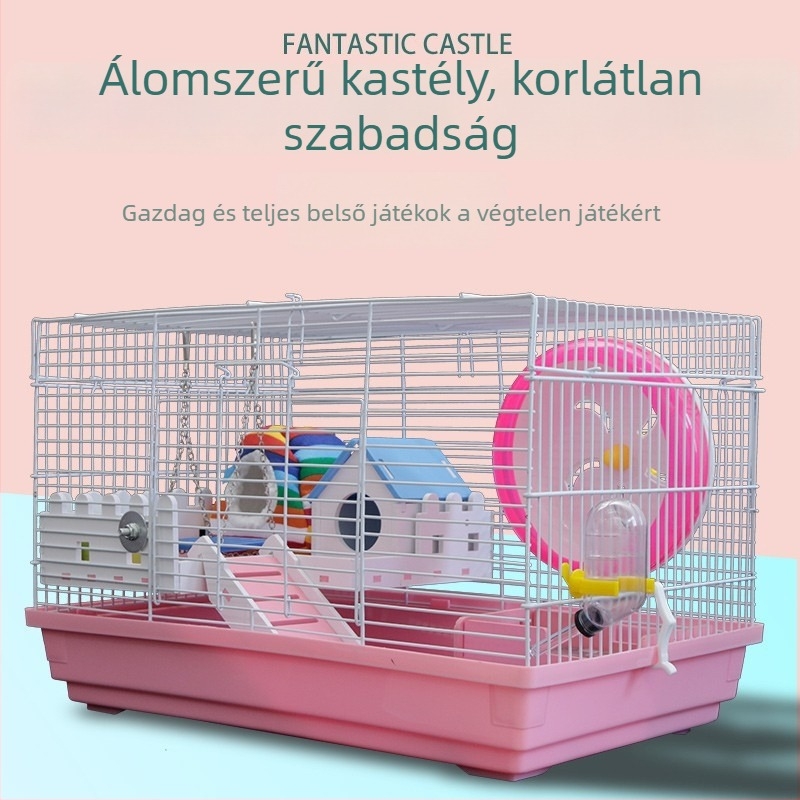 Fém hörcsög ketrec – téglalap alakú, szellőző és légáteresztő, könnyen tisztítható