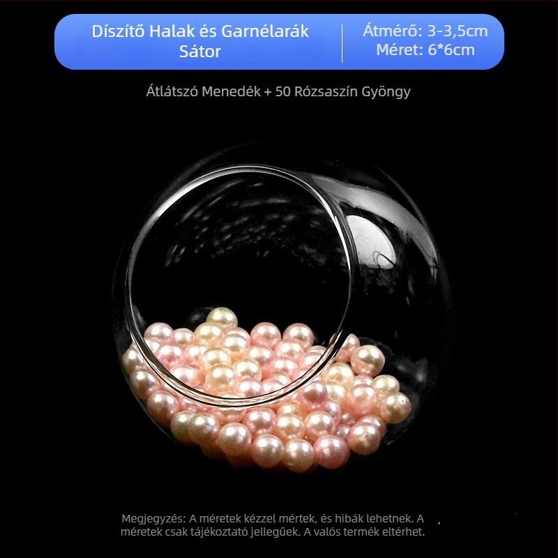 Akvarisztikai táj dekorációkészlet — üveg; kerek stílus; megtekintés és rejtőzés funkció; akváriumi kiegészítő