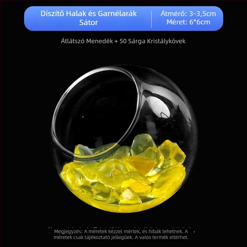 Akvarisztikai táj dekorációkészlet — üveg; kerek stílus; megtekintés és rejtőzés funkció; akváriumi kiegészítő