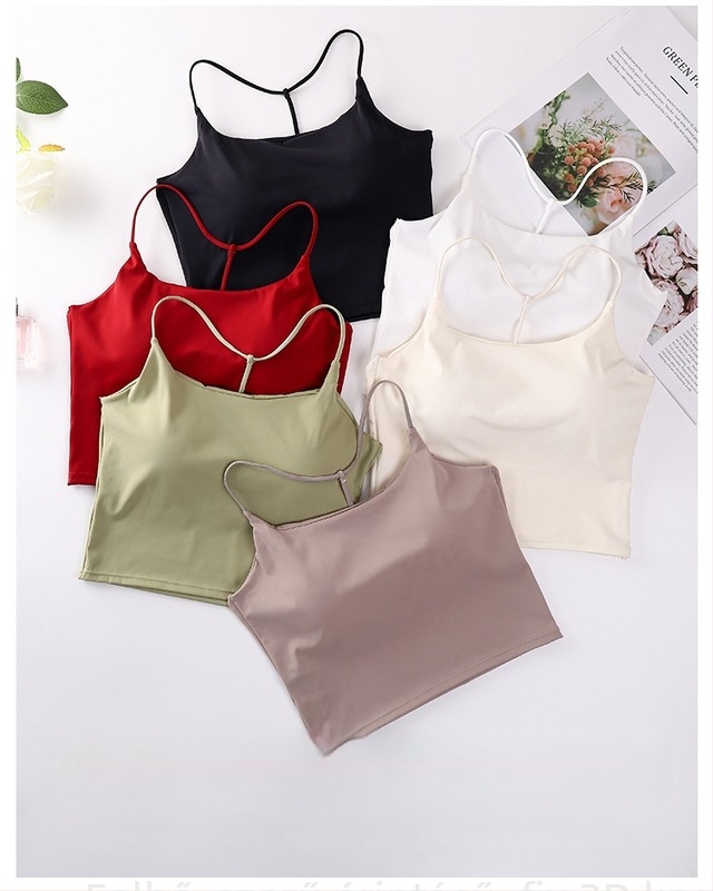 Ice Silk keresztpántos, kivágott hátsó részű, merevítő nélküli, moldált poharakkal, torok köré csomagoló, sokoldalú női top
