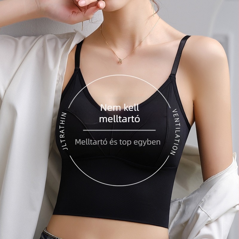 Ice Silk Nylon melltartó — 3/4 kosár, vezeték nélküli, varrás nélküli, lélegző