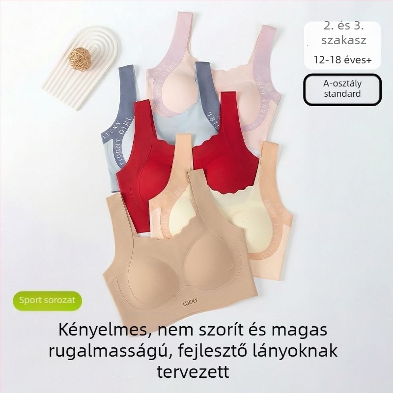 Bandau stílusú sport melltartó, varrat nélküli, nagyobb melleket minimizáló, nylon, vékony formázott kosár