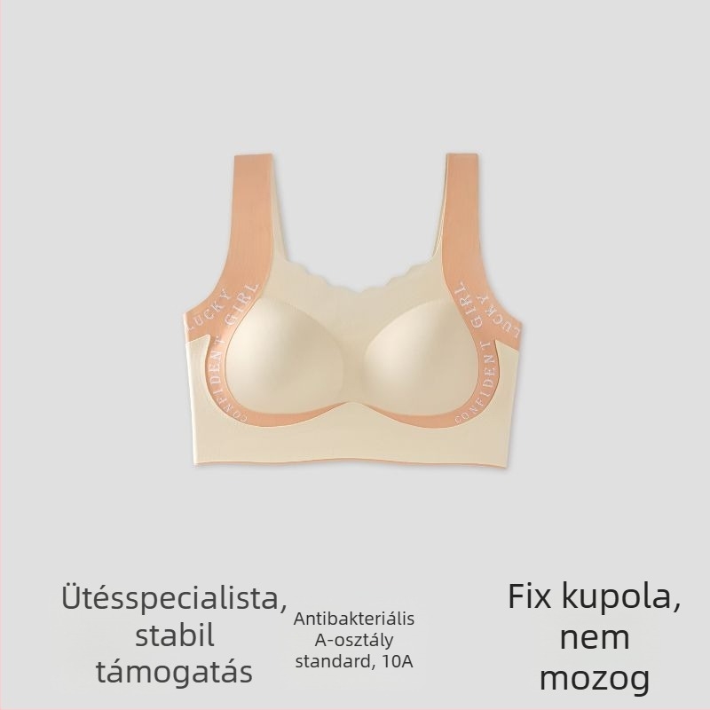 Bandau stílusú sport melltartó, varrat nélküli, nagyobb melleket minimizáló, nylon, vékony formázott kosár