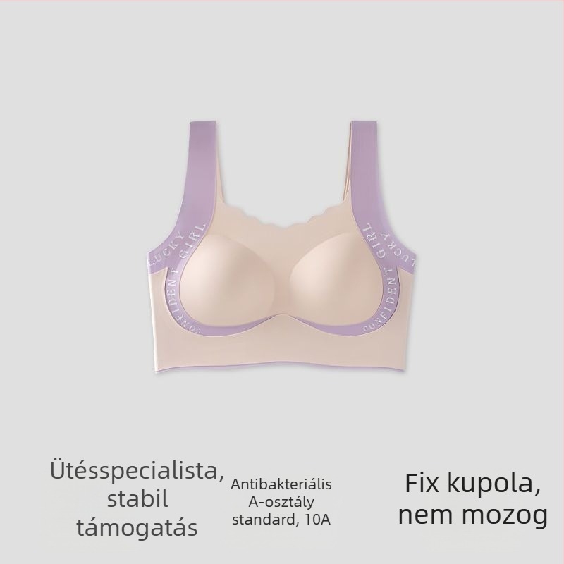Bandau stílusú sport melltartó, varrat nélküli, nagyobb melleket minimizáló, nylon, vékony formázott kosár