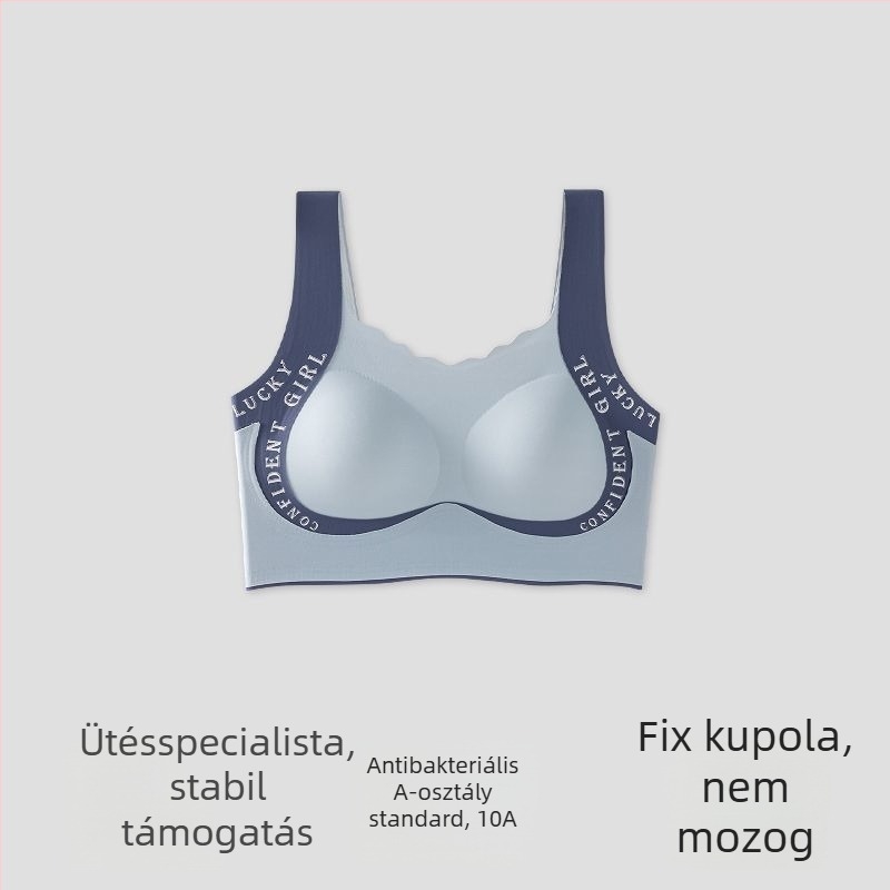 Bandau stílusú sport melltartó, varrat nélküli, nagyobb melleket minimizáló, nylon, vékony formázott kosár