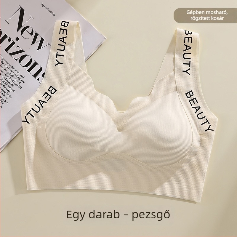 Divatos varrás nélküli női top beépített kosarakkal, acélkeret nélkül, sportos hátsó dizájn, plusz méret