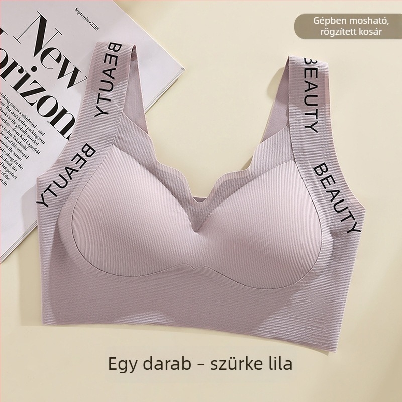 Divatos varrás nélküli női top beépített kosarakkal, acélkeret nélkül, sportos hátsó dizájn, plusz méret