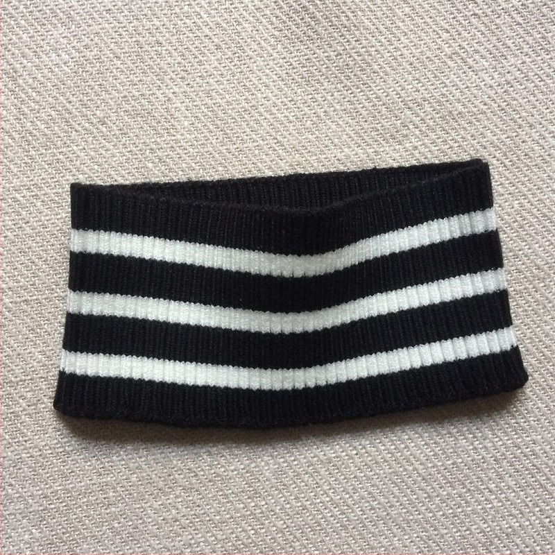 Napvédő, magas nyakú kötött sál hamis gallérral, poliészter fonalból, egyszínű minta, koreai stílus, bélés: keverék