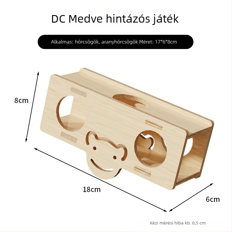 Fából készült hörcsög menedékház • Hörcsögök számára • Anyag: fa • Nem importált