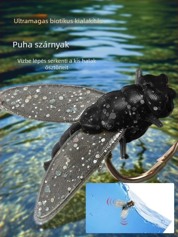 Drótos horogkészlet 16 horoggal, anti-összefonódás, Caddis csali