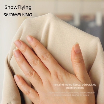 Férfi fleece-béléssel ellátott termikus nadrág, magas derekú, kétszeres réteg, vast poliészter anyag 251-300 g/m² a melegen tartásért