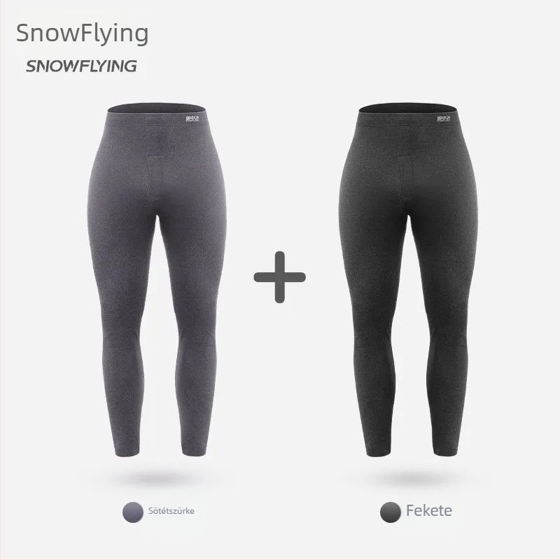 Férfi fleece-béléssel ellátott termikus nadrág, magas derekú, kétszeres réteg, vast poliészter anyag 251-300 g/m² a melegen tartásért