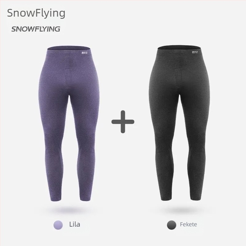 Férfi fleece-béléssel ellátott termikus nadrág, magas derekú, kétszeres réteg, vast poliészter anyag 251-300 g/m² a melegen tartásért