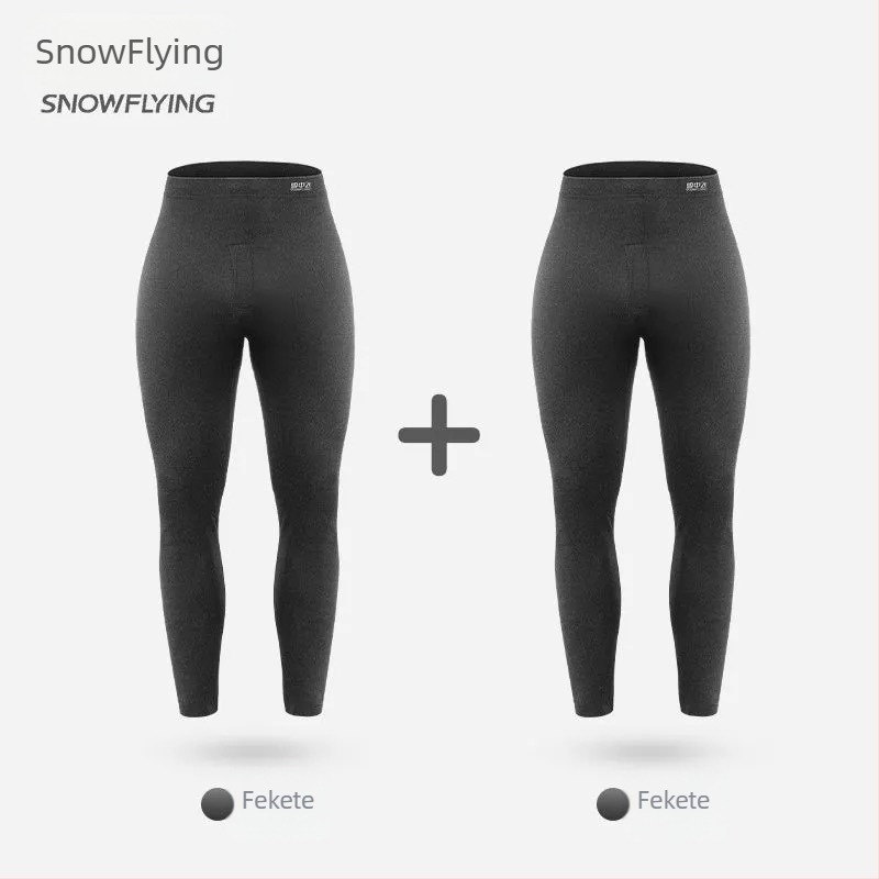 Férfi fleece-béléssel ellátott termikus nadrág, magas derekú, kétszeres réteg, vast poliészter anyag 251-300 g/m² a melegen tartásért