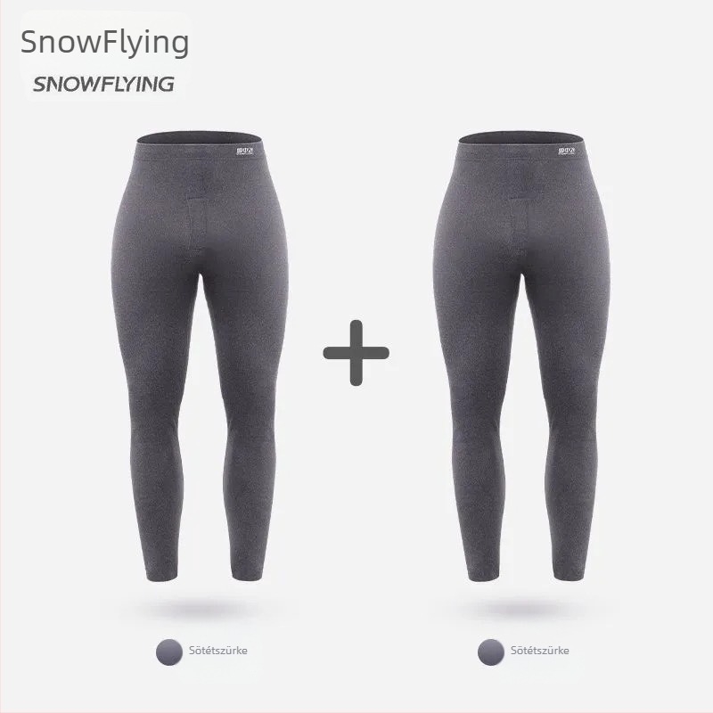 Férfi fleece-béléssel ellátott termikus nadrág, magas derekú, kétszeres réteg, vast poliészter anyag 251-300 g/m² a melegen tartásért