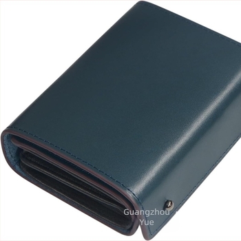 Doboz-stílusú férfi pénztárca kártyatartóval, PU bőr, 3 hajtás, városi minimalista stílus, marhabőr bélés