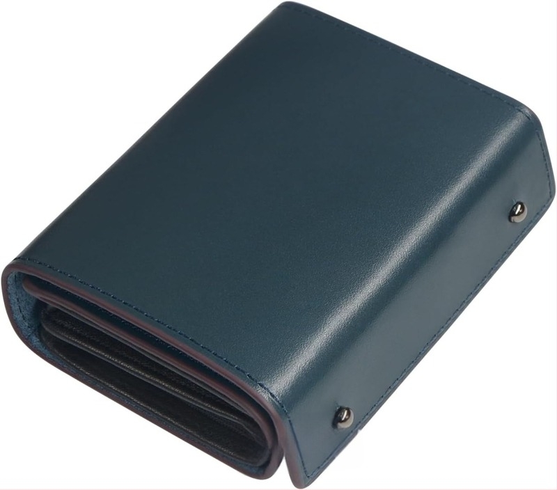 Doboz-stílusú férfi pénztárca kártyatartóval, PU bőr, 3 hajtás, városi minimalista stílus, marhabőr bélés