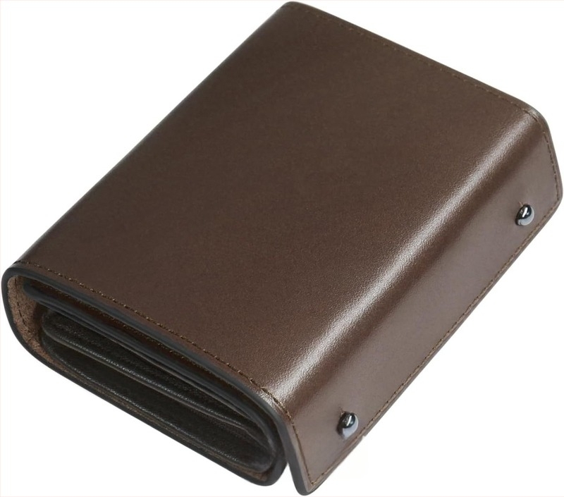 Doboz-stílusú férfi pénztárca kártyatartóval, PU bőr, 3 hajtás, városi minimalista stílus, marhabőr bélés