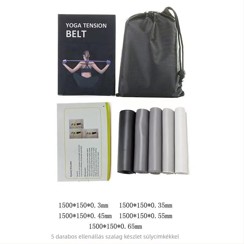 Ellenálló szalag – Jóga és fitnesz nyújtó szalag, TPE anyag, ideális edzéshez és testformáláshoz, karok erősítésére