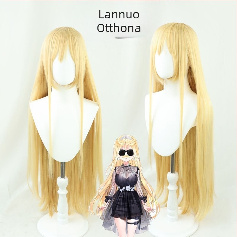 Watson Amelia Vtuber cosplay paróka, hőálló magas hőmérsékletű szál, középhosszú, nem alkalmas forró színfestéshez