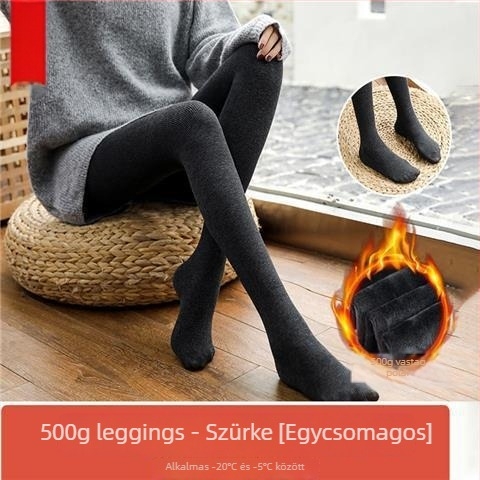 Női fleece-betétes harisnyanadrág, magas derekú, 3/4 hosszú, karcsúsító szabás, plusz méret, őszi-téli.