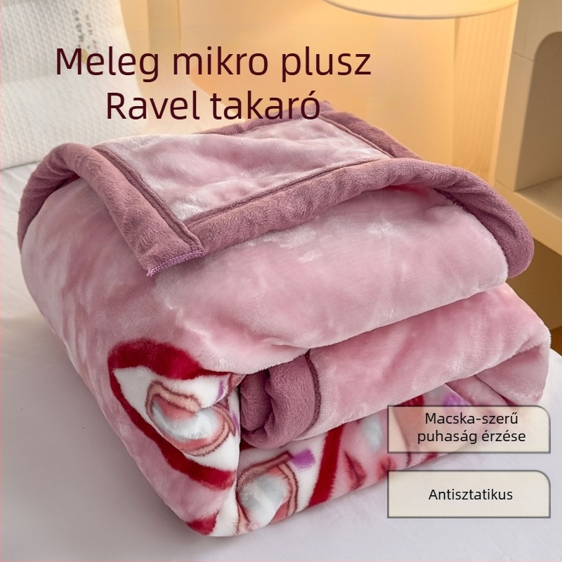 Raschel plüss takaró, rajzfilm mintás, egész éves használatra, 1–12 éveseknek, 1500–2000 g, kollégiumi stílus