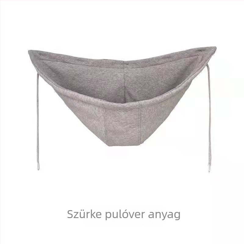 Gyerekeknek szóló kapucnis pulóver leválasztható mű galléval, fleece-bélésű, poliészter anyagú, tavasz 2025