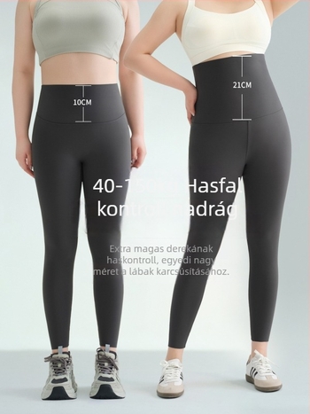 Magas derekú hasformázó leggings, hosszú őszi jóga nadrágok, nylon-spandex keverék, 80–90% nylon, magas rugalmasság, szoros fazon