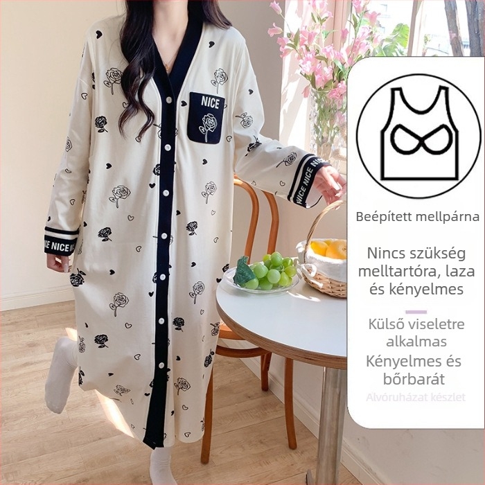 Szoptatós kismama ruha, midi A-vonal, V-nyakú, hosszú ujjú, 70–80% pamut, nyár 2024