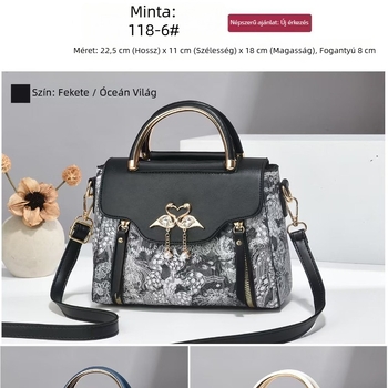 Női táska bojtokkal és graffiti mintával (PU anyag; utcai stílus; nagy kapacitás)