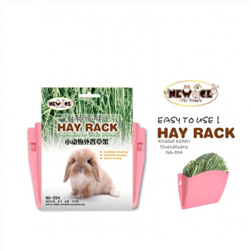 Nyulak, chinchillák és tengerimalók számára fű etető — külső, rugós, pazarlás elleni, legelés elleni