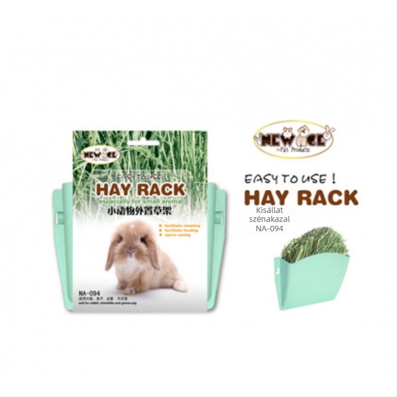 Nyulak, chinchillák és tengerimalók számára fű etető — külső, rugós, pazarlás elleni, legelés elleni