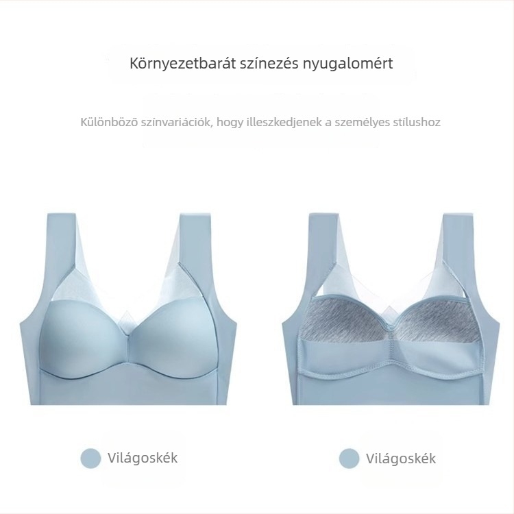 Várandós melltartó vezeték nélküli – varrat nélküli dizájn, vest-stílus, teljes kosár, vékony formázott kosár, rögzített vállpántok, nylon anyag (70–80%)