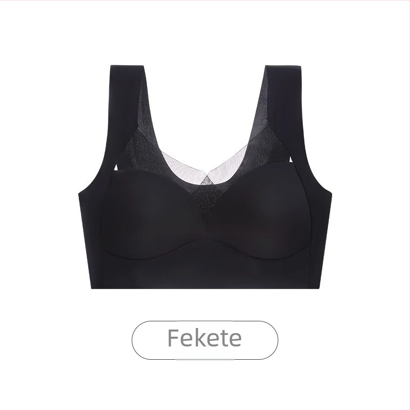 Várandós melltartó vezeték nélküli – varrat nélküli dizájn, vest-stílus, teljes kosár, vékony formázott kosár, rögzített vállpántok, nylon anyag (70–80%)