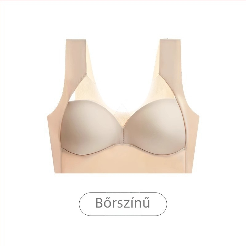 Várandós melltartó vezeték nélküli – varrat nélküli dizájn, vest-stílus, teljes kosár, vékony formázott kosár, rögzített vállpántok, nylon anyag (70–80%)