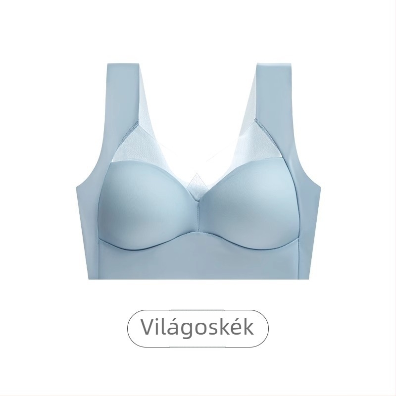 Várandós melltartó vezeték nélküli – varrat nélküli dizájn, vest-stílus, teljes kosár, vékony formázott kosár, rögzített vállpántok, nylon anyag (70–80%)